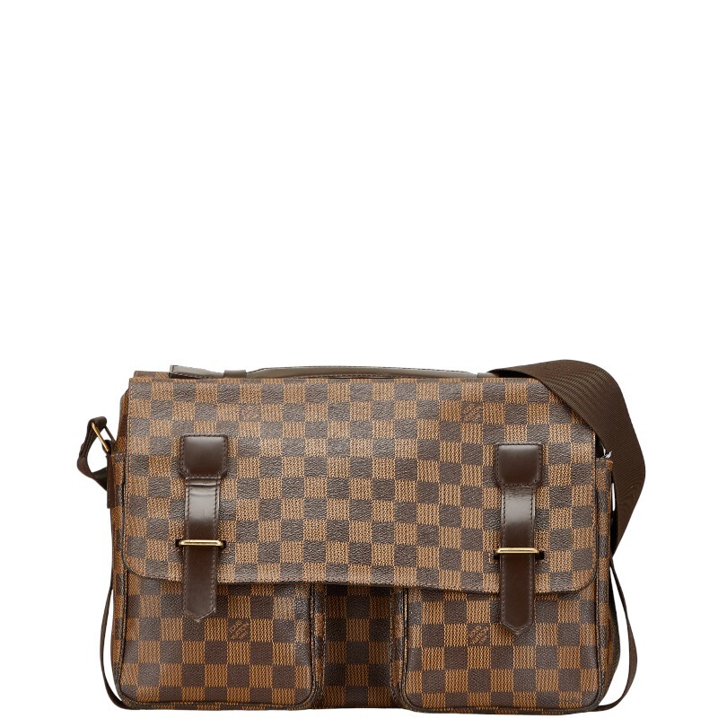 ルイ ヴィトン ダミエ ブロードウェイ ハンドバッグ ショルダーバッグ N42270 ブラウン PVC レザー メンズ LOUIS VUITTON 【中古】_画像1