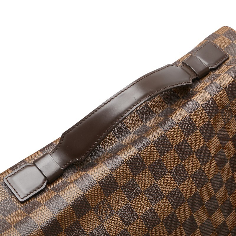 ルイ ヴィトン ダミエ ブロードウェイ ハンドバッグ ショルダーバッグ N42270 ブラウン PVC レザー メンズ LOUIS VUITTON 【中古】_画像8