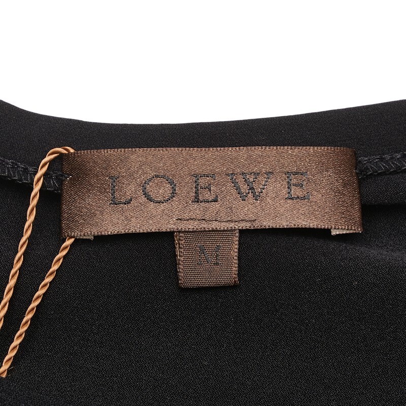 ロエベ Tシャツ 長袖 カットソー サイズ：M ブラック ナイロン ポリウレタン レディース LOEWE 【中古】_画像3