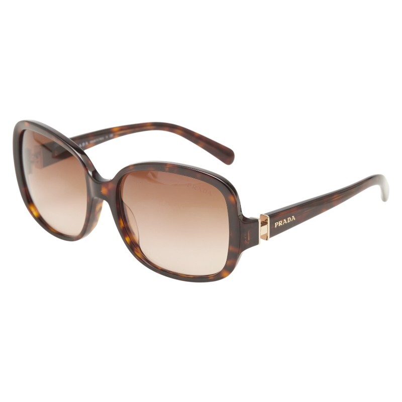 プラダ サングラス SPR17N-A ブラウン プラスチック レディース PRADA 【中古】_画像1