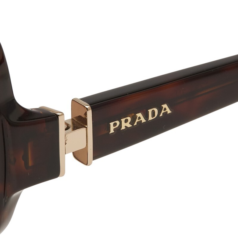 プラダ サングラス SPR17N-A ブラウン プラスチック レディース PRADA 【中古】_画像4