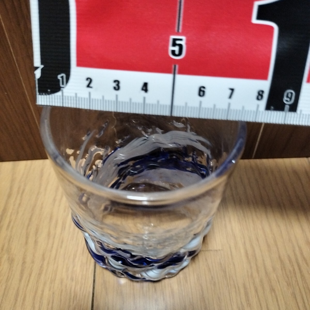 ▼ 源河源吉≪グラス　1個≫琉球ガラス　ブルー系　ロックグラス　沖縄_画像3
