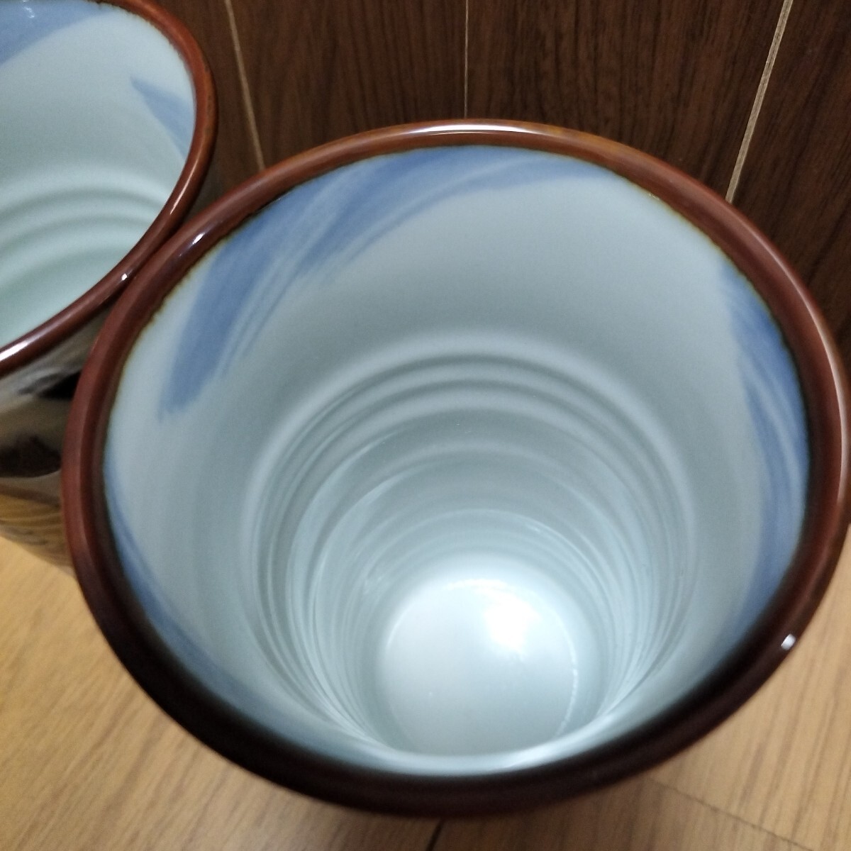 ▼ 夕立窯≪カップ　2個≫陶器製　フリーカップ　ペア　幸せうさぎ　グラス　ウサギ_画像5