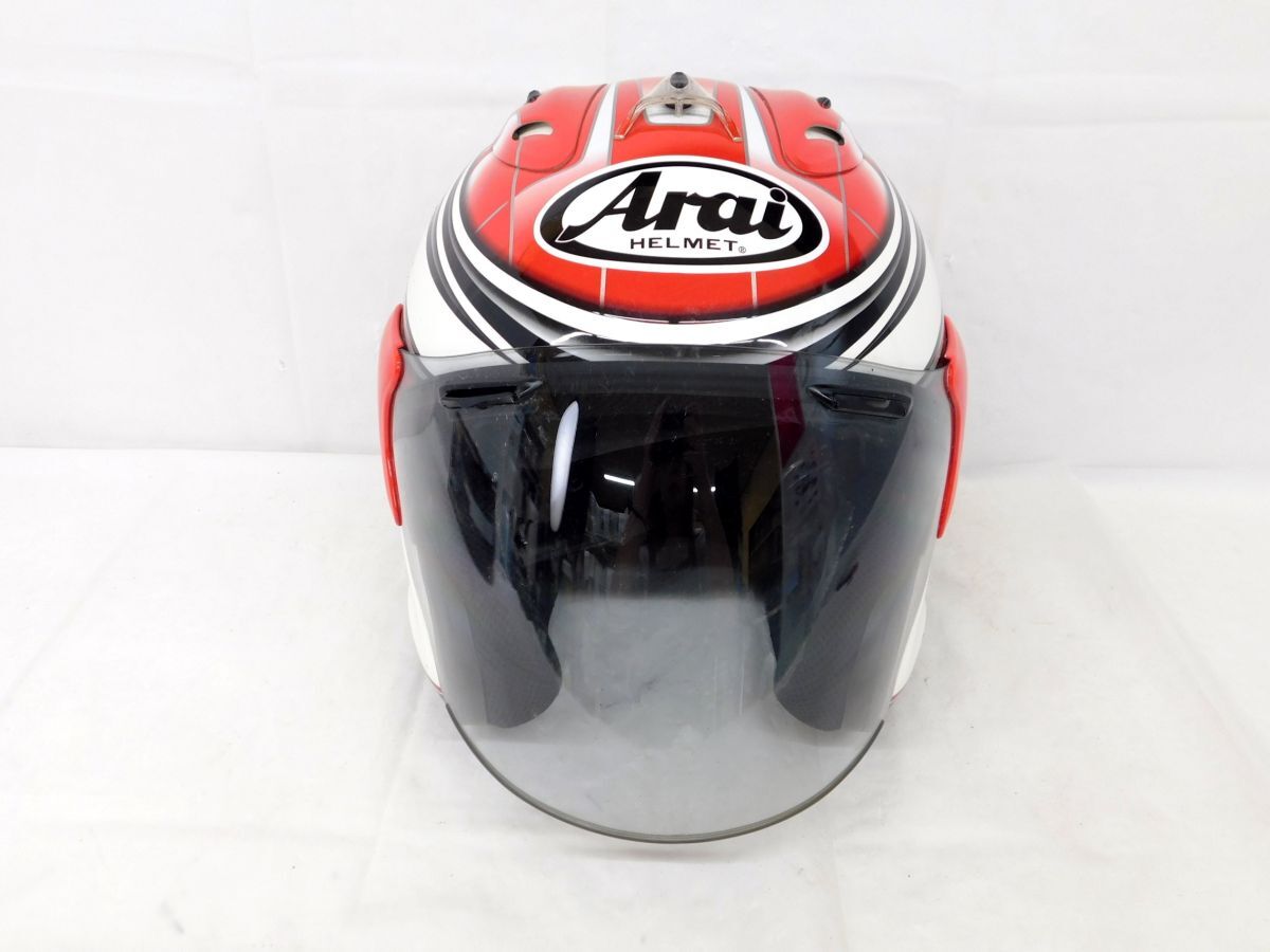 T309★Arai アライ 2點 Arai SNELL Drudi Performance ジェットヘルメット 61 62cm Araiミラーシールド スモークブルー JIS★送料1260円?