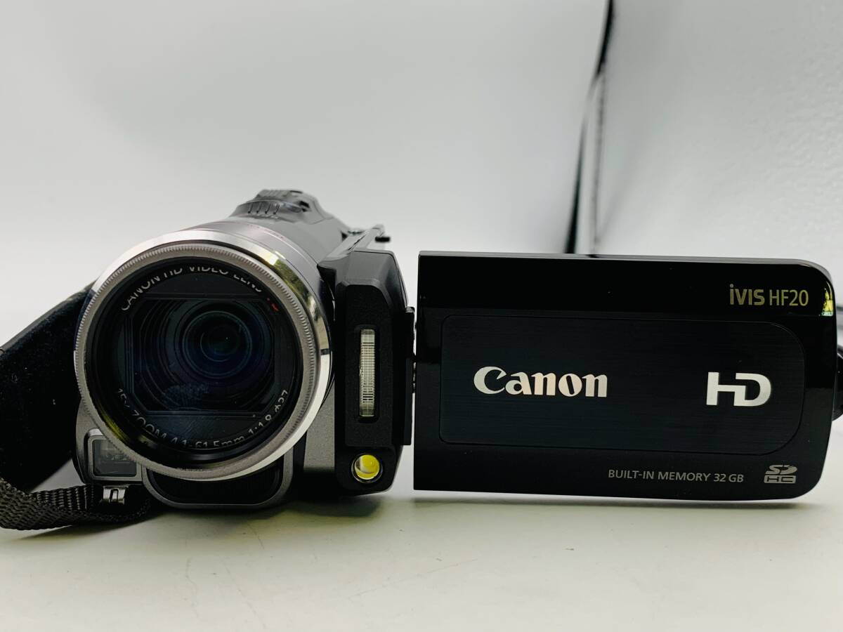 【稼働品】Canon iVIS HF20 HDビデオカメラ ブラック デジタル 箱付 付屬品多數(shù) キャノン アイビス ハンディカム 撮影【60】250910BLQ6DK