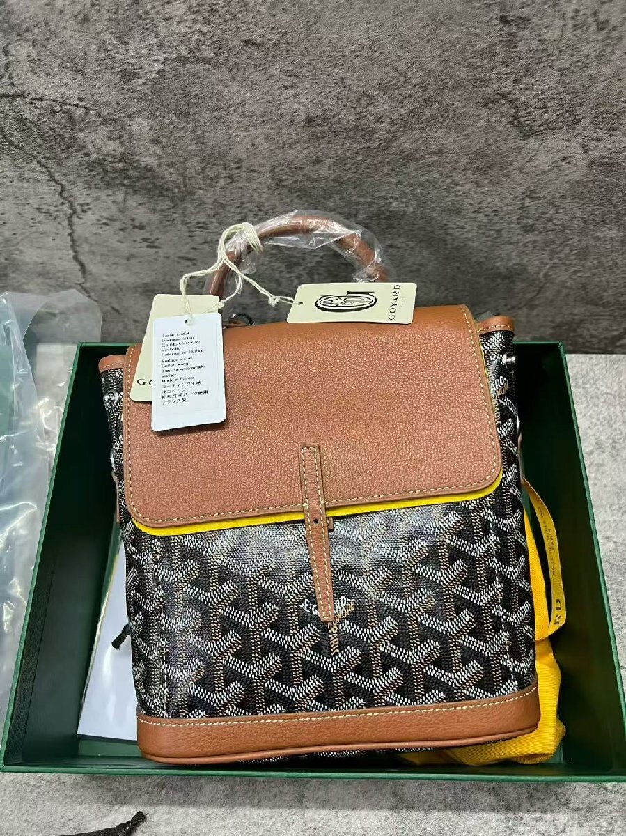 中古・美品★GOYARD ゴヤール アルパン ミニバックパック リュック ブラウン