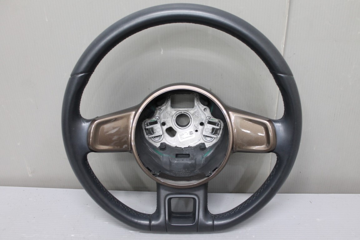 VW ザ ビートル ブロンズ (16C) 純正 破損無 ステアリングホイール レザー 5C0 419 091 5C5 880 201 ホーンパット付 ハンドル p056999_画像8