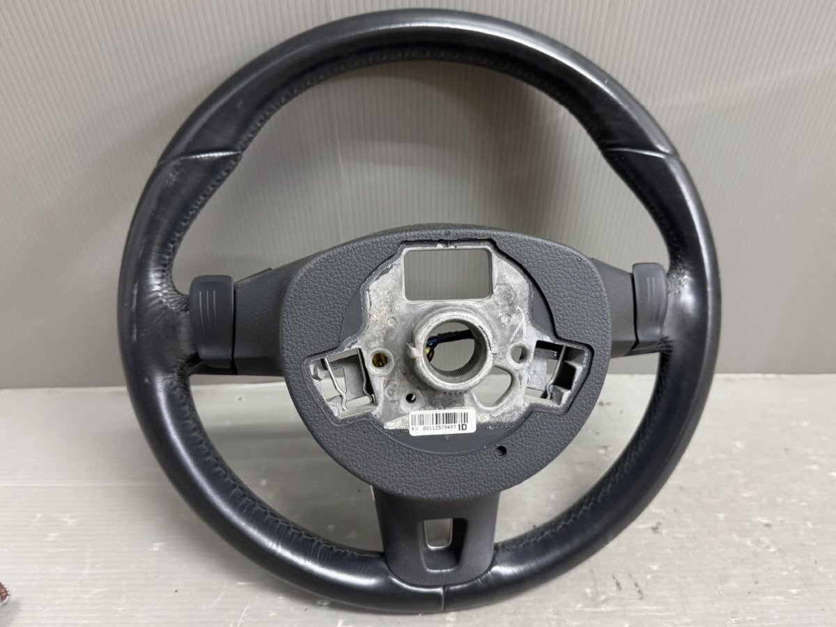 VW シャラン 右H (7NCAV) 純正 ステアリングホイール ホーンパット パドルシフト スイッチ付 レザー ハンドル 破損無 動作保証 p050814_画像7