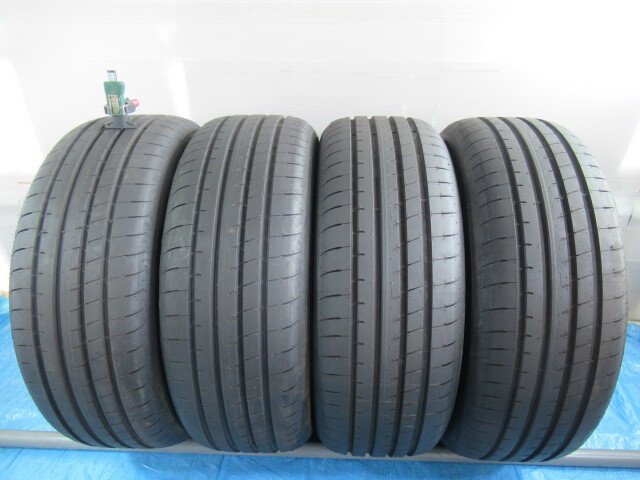 エア漏点検済 極上バリ溝9.5分山！イボ付き GOODYEAR EAGLE F1 ASYMMETRIC3 235/55R19 101Y MGT 2024年製 中古4本セット！Z01591_画像1