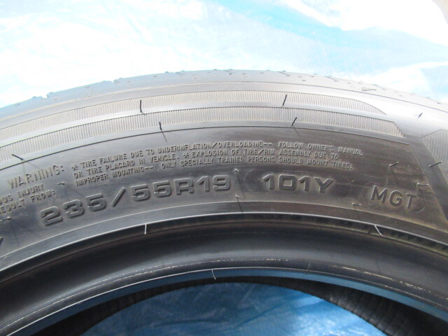 エア漏点検済 極上バリ溝9.5分山！イボ付き GOODYEAR EAGLE F1 ASYMMETRIC3 235/55R19 101Y MGT 2024年製 中古4本セット！Z01591_画像9
