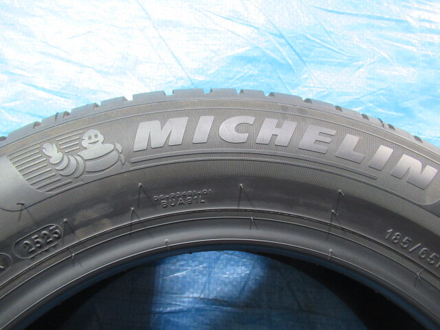  воздушный утечка прошел осмотр! первоклассный spew groove 8~9 толщина выпуклости! MICHELIN ENERGY SAVER4 185/65R15 92H 2023 год производства! б/у 4шт.@!Z01476