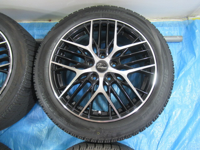 215/50R17 スタッドレスタイヤ Verthandi 17インチ 7J 5H 114.3 ET53 中古4本セット ステップワゴン プリウスα ノア ヴォクシー Z01641