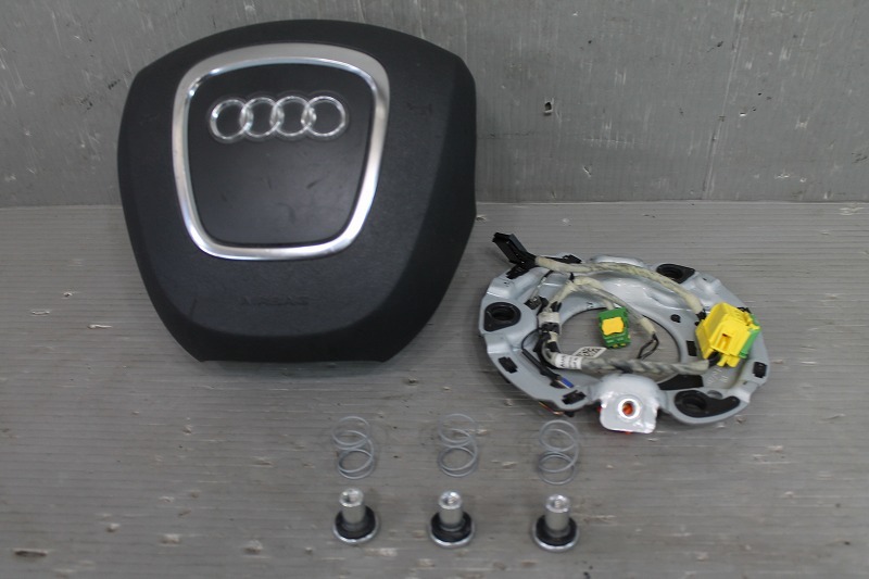 アウディ A4 アバント 右H 2.0T クワトロ S-Line (8KCDN 8K) ステアリングホイール ホーンパット レザー パドル ハンドル Audi p048023_画像7