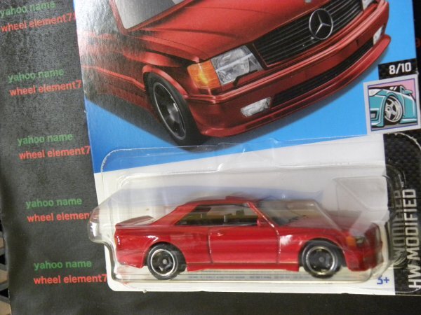 即決☆☆'89 メルセデス・ベンツ 560 SEC AMG MERCEDES-BENZ 560 SEC RED HW MODIFIED HXP91 ホットウィール Hot Wheels_画像3