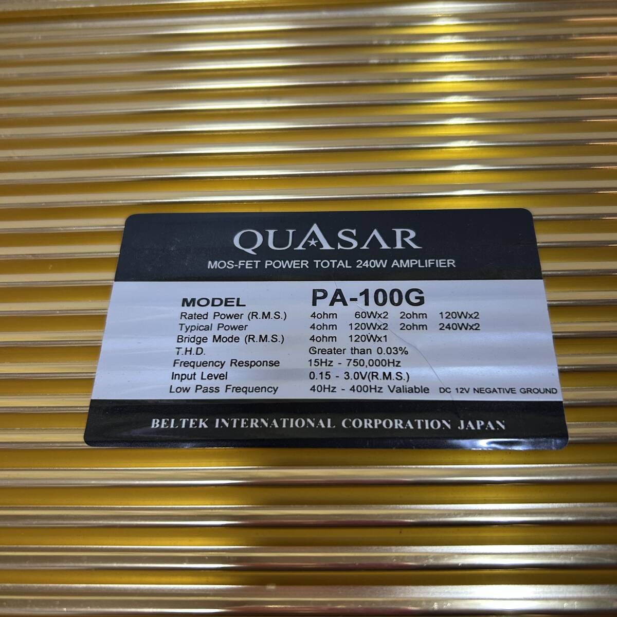 QUASAR PA-100G パワーアンプ 240W