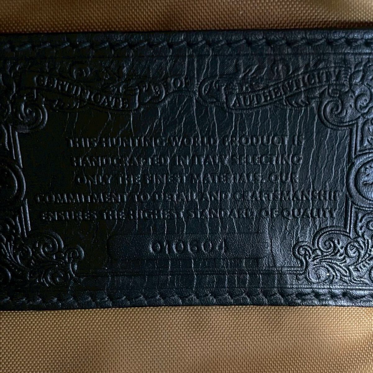 美品 現(xiàn)行モデル HUNTING WORLD ハンティングワールド ボディバッグ ショルダーバッグ バチュークロス キルティング ブラック 黒 メンズ