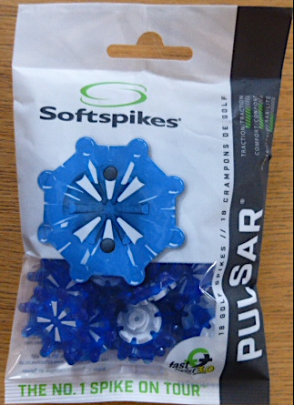 ★新品★ライト★ソフトスパイク★S-555★パルサーLP(FT3.0) ゴルフ鋲★18ケ入★アジュール(青)×ホワイト★日本正規品★_画像1