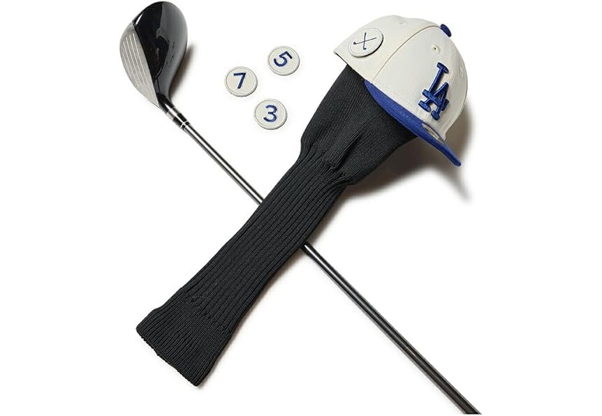 ★新品★ニューエラ★フェアウェイウッド用ヘッドカバー★14393710★ロサンゼルス ドジャース★クローム×ダークロイヤル★正規品★_画像1