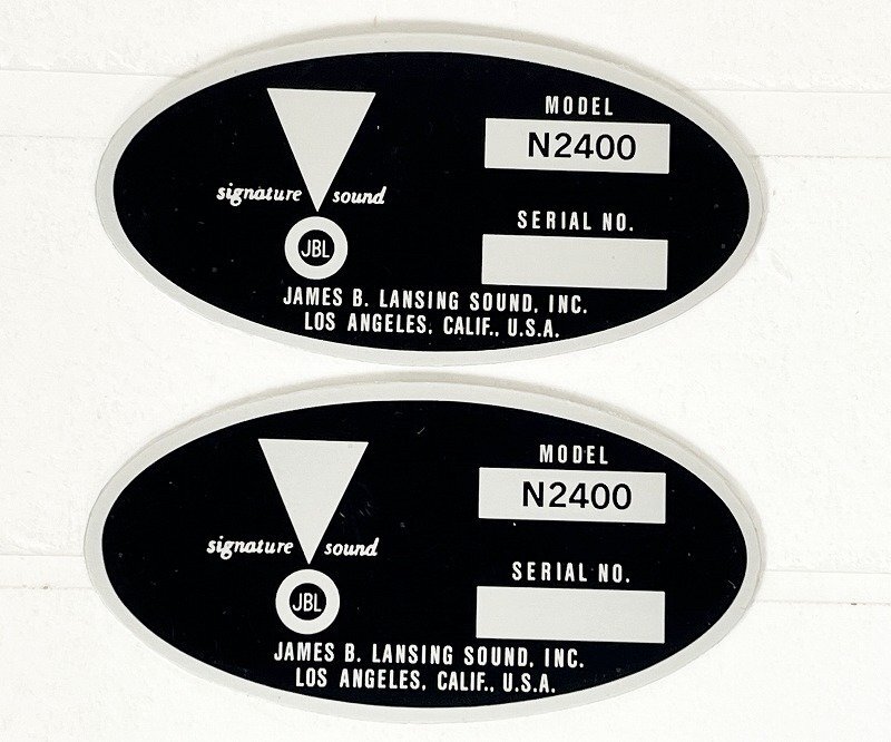 JBL N2400 プレート 2枚 [11053]