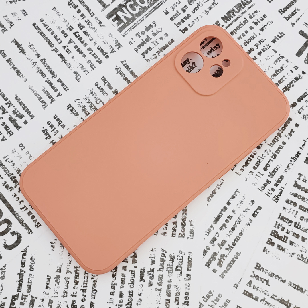 iPhone 12 シリコンケース [04] コーラルオレンジ (6)_画像1