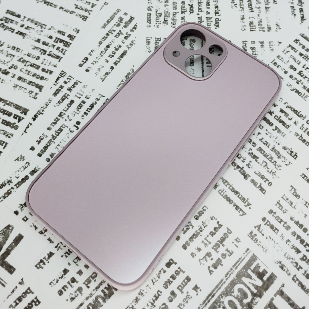 iPhone 13mini ガラス背面シリコンケース [26]ラベンダー (4)_画像1