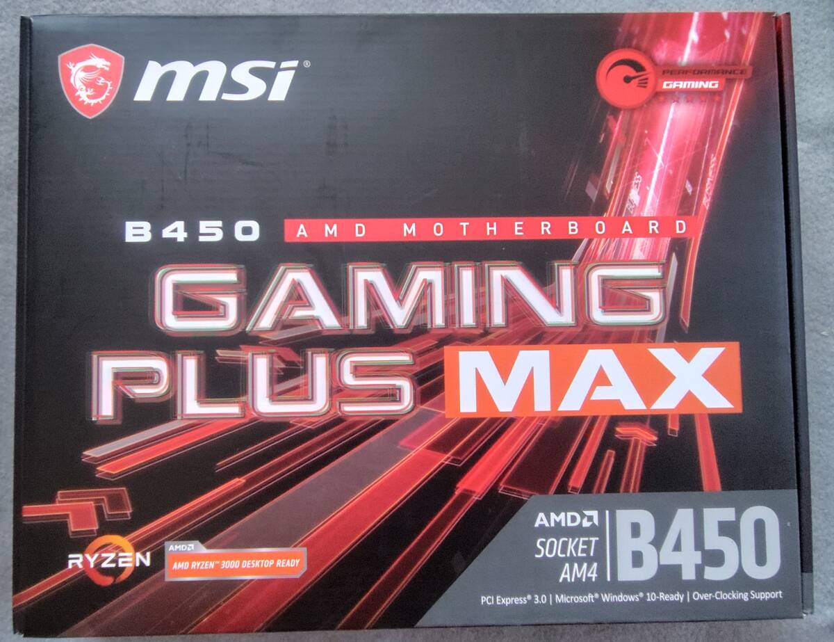 MSI B450 GAMING PLUS MAX ATX マザーボード_画像1