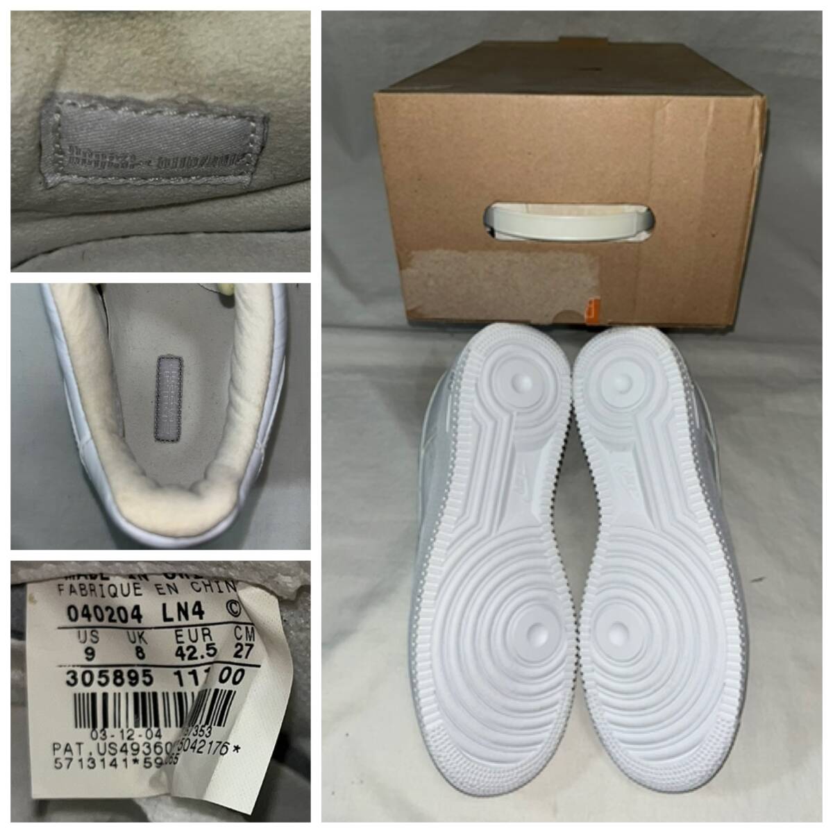 新品 DS 2004 NIKE HTM AIR FORCE 1 US9 (305895-111)(P-2-16)_画像10