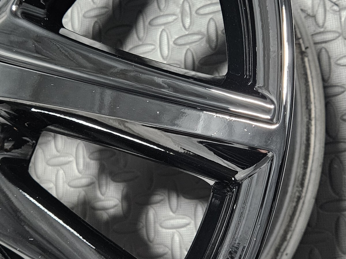 ◆艶ありブラック塗装◆ レクサス GS Fスポーツ 後期 純正 19インチ PCD114.3 8J+45/9J+60 クラウン マークX マジェスタ グロスブラック_画像7