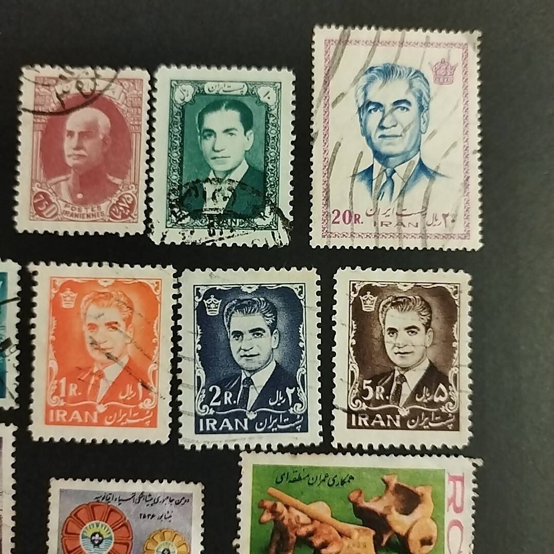 ペルシャ郵便・イランの切手 13枚　外国切手　POSTES PERSANES 1915 / IRAN_画像4