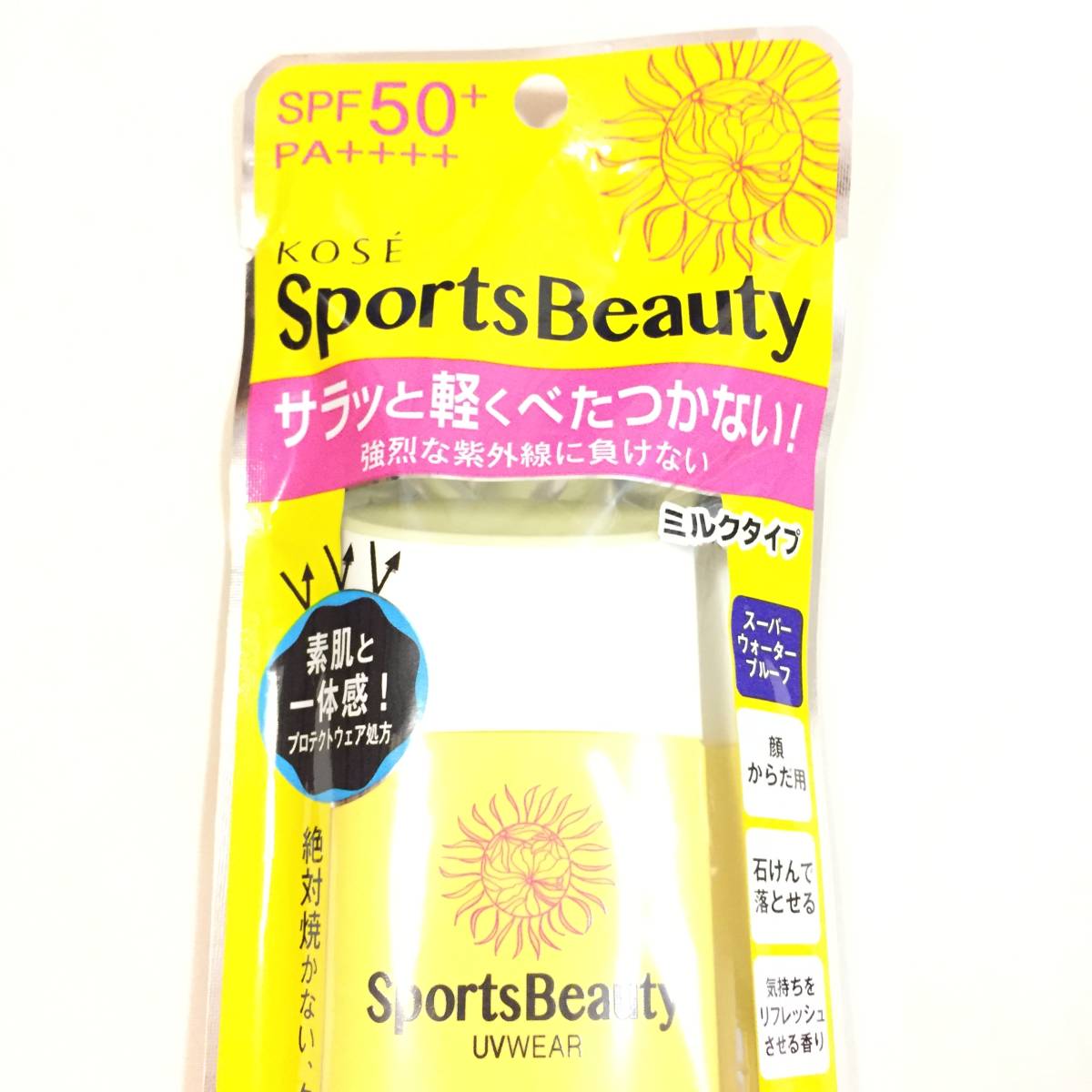 新品 ◆KOSE コーセー SportsBeauty スポーツビューティ UVウェア 50ml (日やけ止めミルク)◆ SPF50 日焼け止め スポーツビューティー_画像2