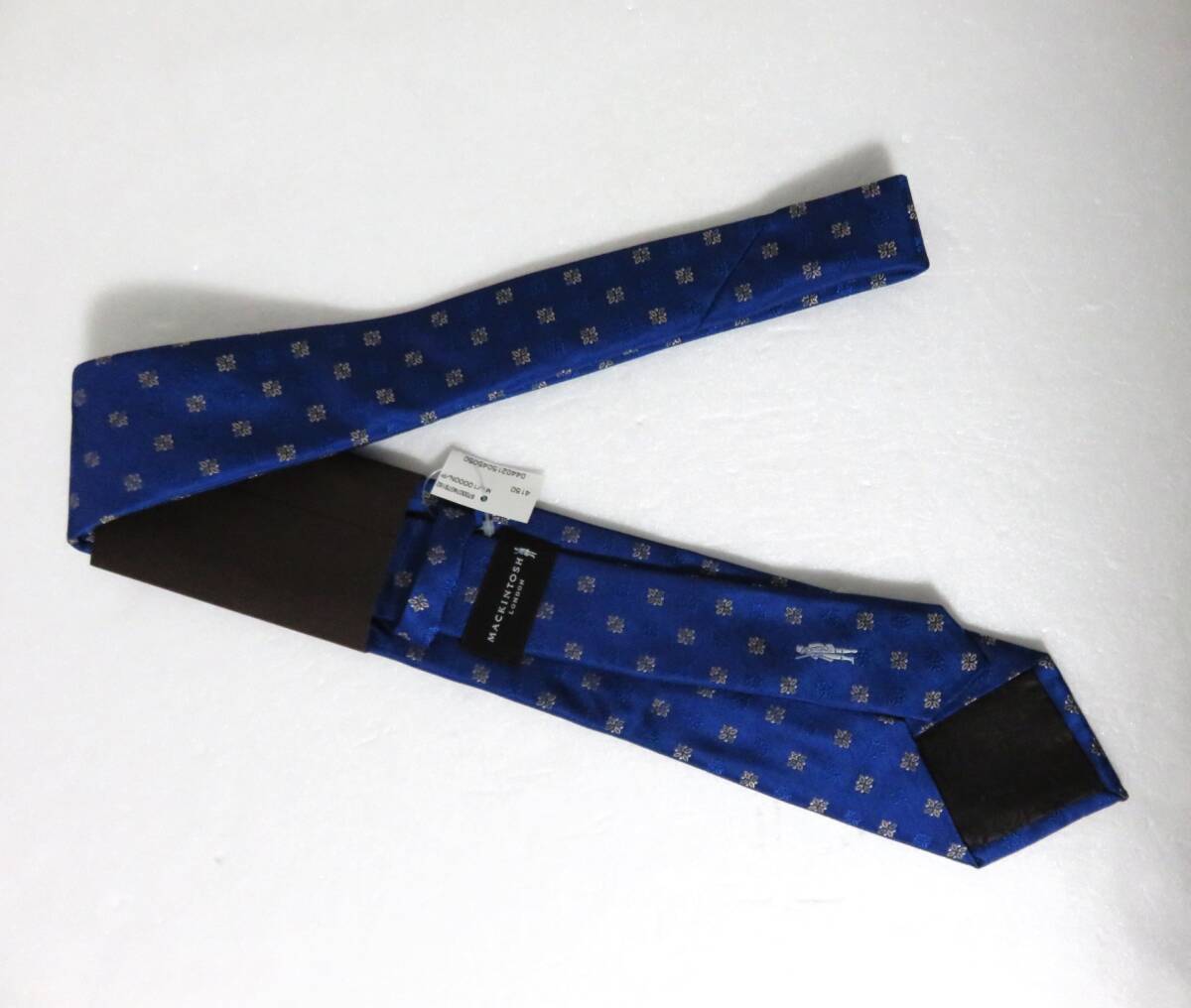 送料無料 新品 MACKINTOSH LONDON ダンディマン ワンポイント 小紋柄 ネクタイ ネイビー シルク 日本製 マッキントッシュ ロンドン_画像5
