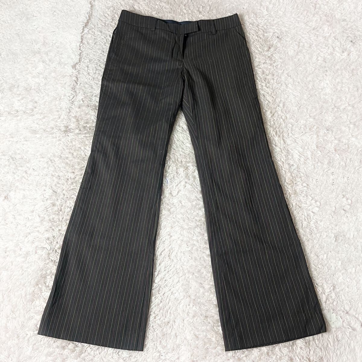 Paul Smith BLACK ポールスミス パンツスーツ ビジネススーツ セットアップ フォーマル 大きいサイズ ピンストライプ ブラウン 茶色 40 L_画像7