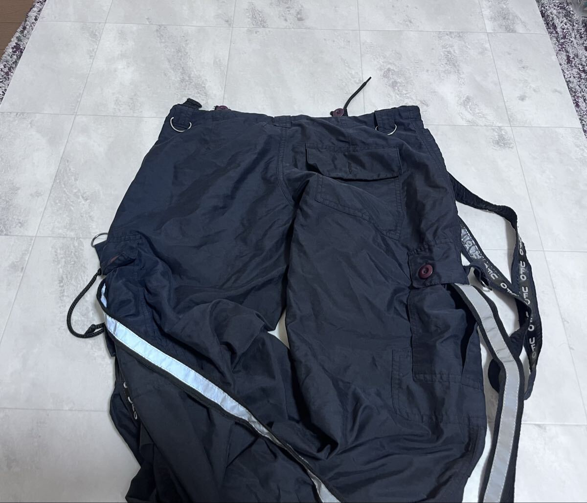 UFO JEANS ユーフォージーンズ パラシュートパンツダンス リフレクター付きカーゴパンツ ダンスウェア 黒_画像4
