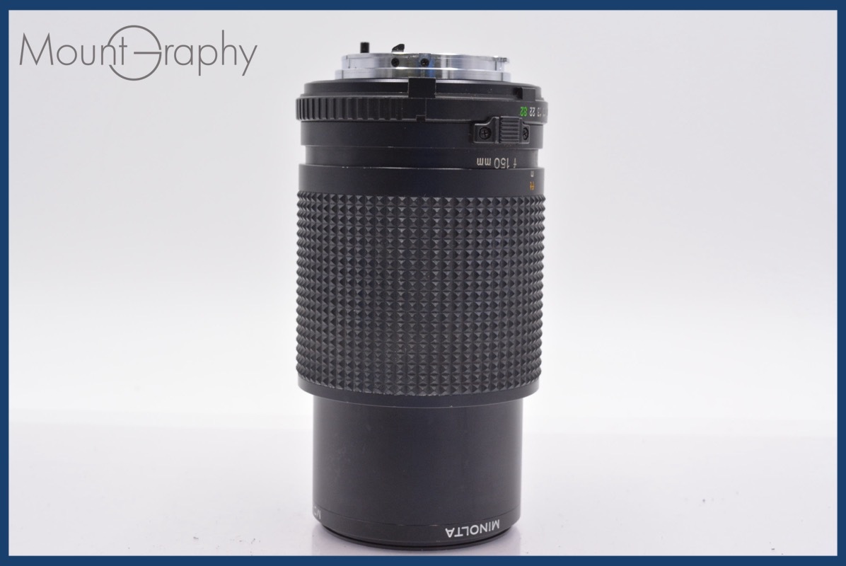 ★極上美品★ ミノルタ MINOLTA MD ZOOM 75-150mm F4 前后キャップ&レンズフィルター付 ★完動★同梱可 #yk4271