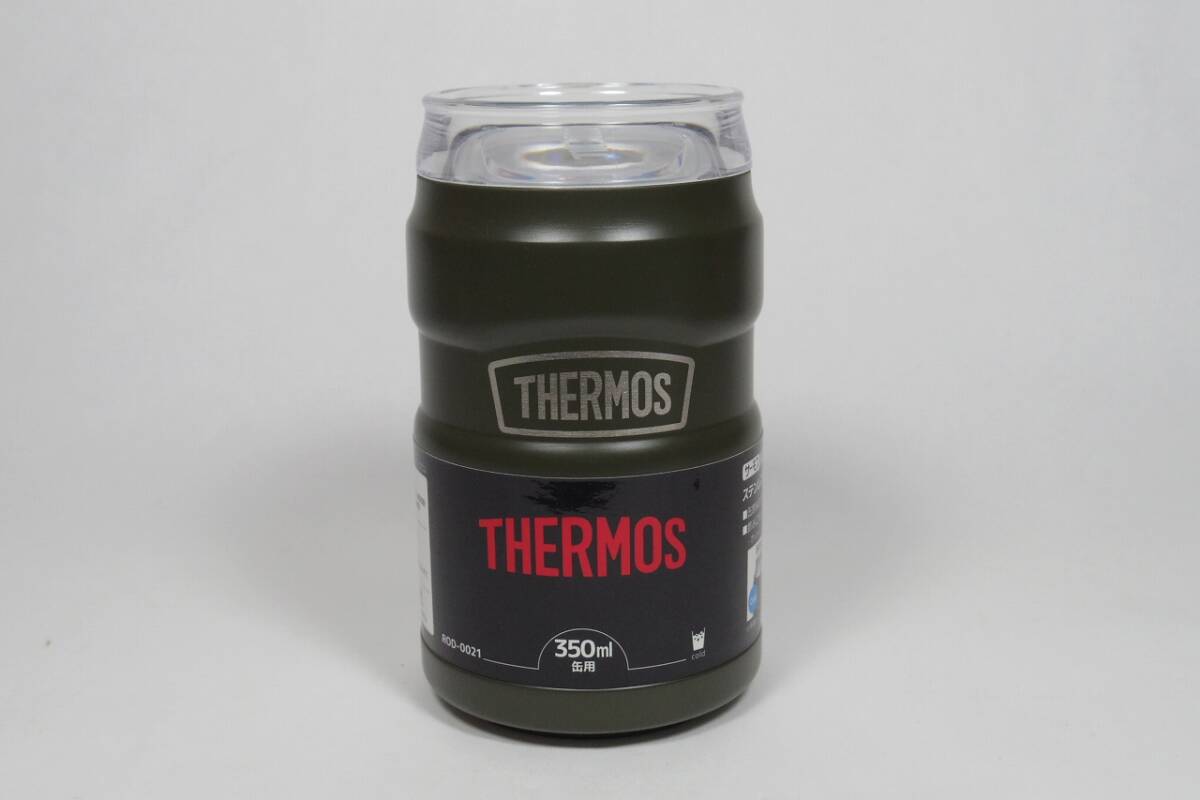 サーモス　保冷缶ホルダー 350ml カーキ_画像1