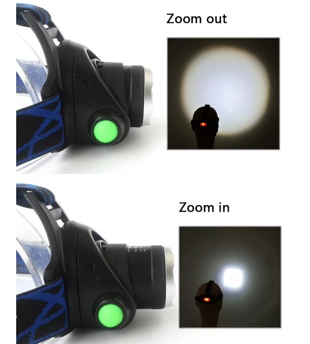 【vaps_4】ヘッドライト ズーム機(jī)能付 角度調(diào)整 1200ルーメン 明るい 防災(zāi) キャンプ アウトドア CREE T6 HeadLight 送込