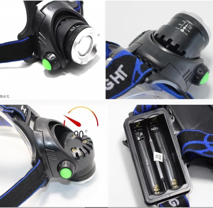 【vaps_4】ヘッドライト ズーム機(jī)能付 角度調(diào)整 1200ルーメン 明るい 防災(zāi) キャンプ アウトドア CREE T6 HeadLight 送込