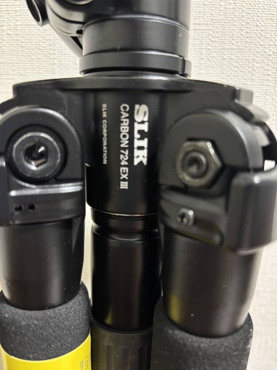 【美品】silkカーボン724ex3 4段カーボン三脚記念キット(自由雲台SBH150DQ付) ほぼ未使用　送料込_画像2