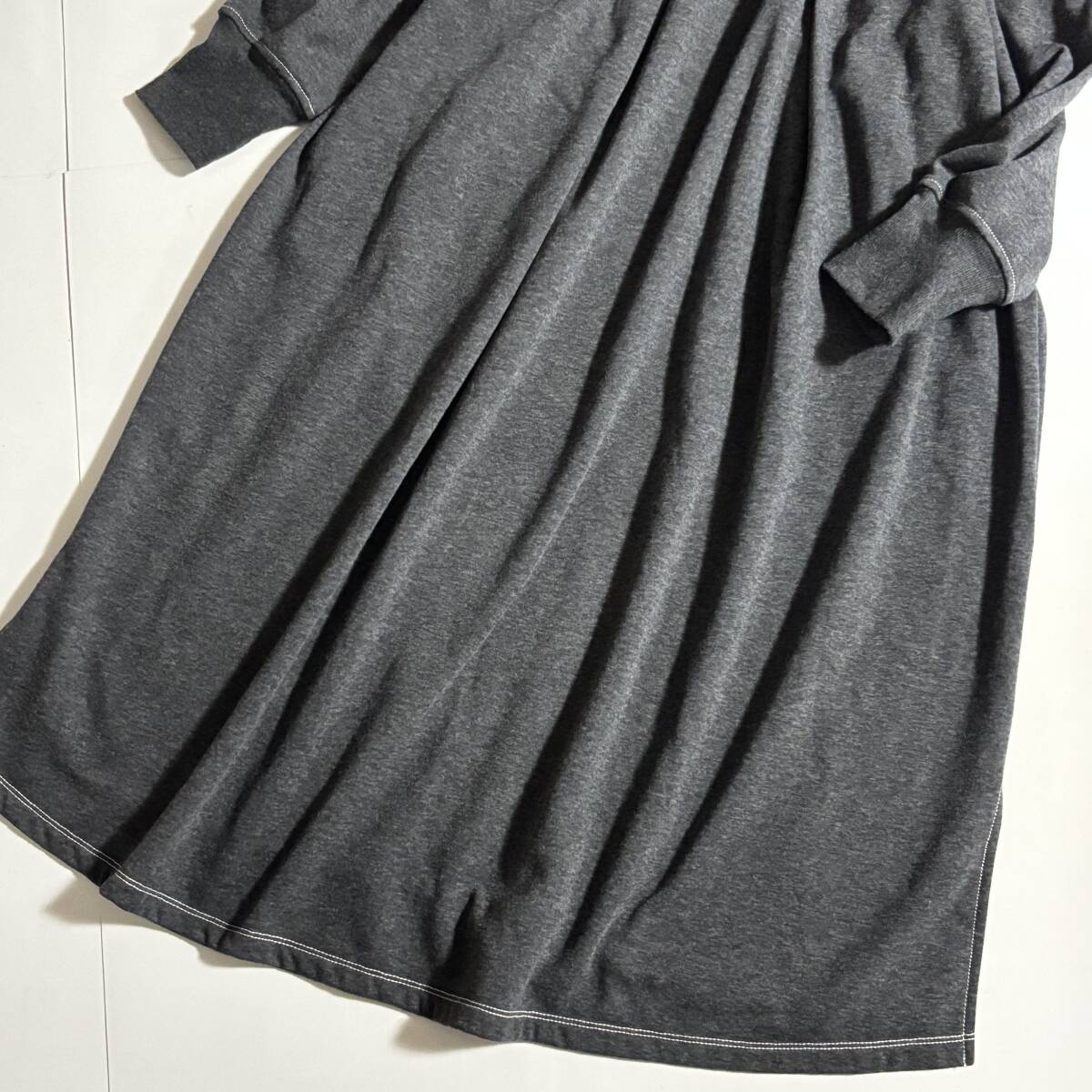 橫浜元町　zelal sports　ゼラール　大きいサイズLL　//　グレー系プレーン　里起毛?フリース　ワンピース?、? bimg=