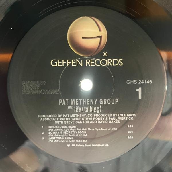 プロモ 良好!!【半透明盤】USオリジナル PAT METHENY Still Life [Talking] ('87 Geffen) パット・メセニー／スティル・ライフ Promo_画像3
