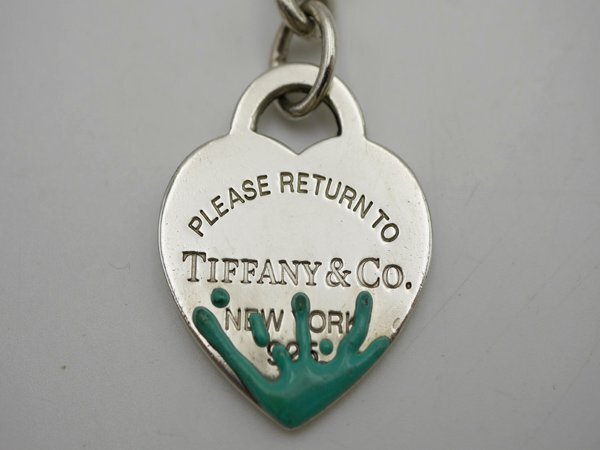 ティファニー　Tiffany & Co.　リターントゥ　ハート　スプラッシュ　キーリング　AG925　約21.1g　送料無料