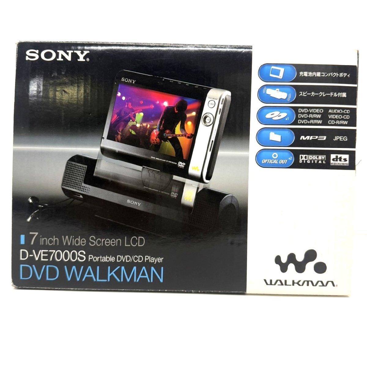 【ジャンク品】SONY DVD WALKMAN D-VE7000S portable DVD/CD player ソニー ウォークマン gi9-109