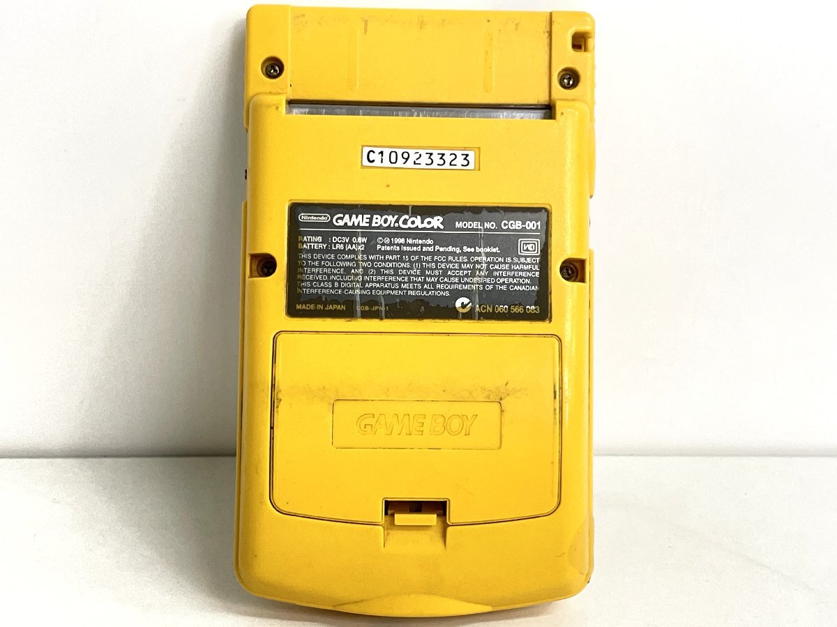 【ジャンク品】Nintendo GAME BOY COLOR CGB-001 ニンテンドー ゲームボーイカラー GBC イエロー ゲーム機 gt9-90
