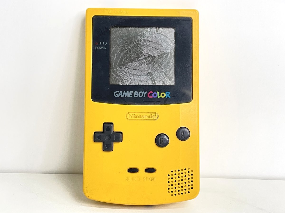 【ジャンク品】Nintendo GAME BOY COLOR CGB-001 ニンテンドー ゲームボーイカラー GBC イエロー ゲーム機 gt9-90