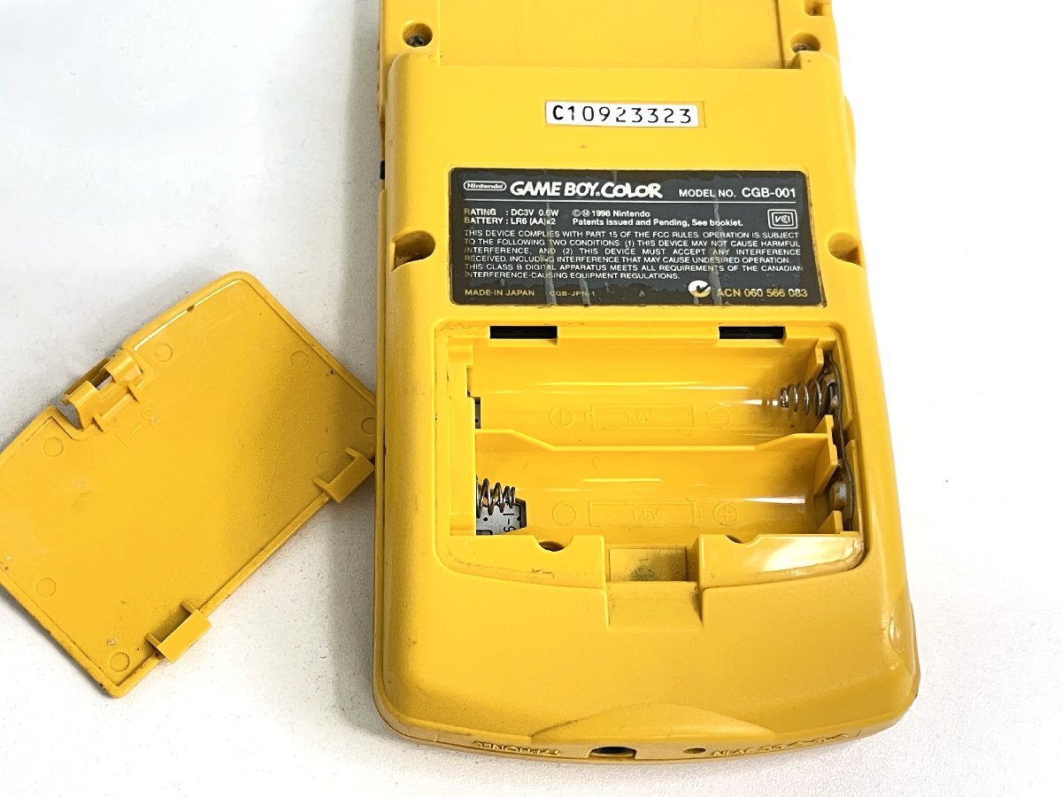 【ジャンク品】Nintendo GAME BOY COLOR CGB-001 ニンテンドー ゲームボーイカラー GBC イエロー ゲーム機 gt9-90