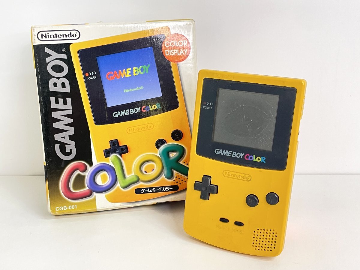 【ジャンク品】Nintendo GAME BOY COLOR CGB-001 ニンテンドー ゲームボーイカラー GBC イエロー ゲーム機 gt9-90