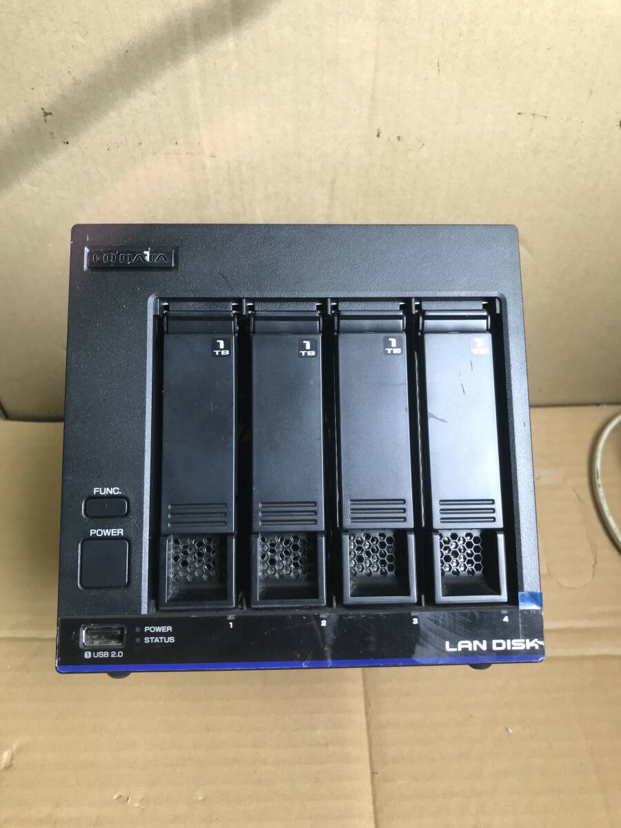 8★中古品 通電確認のみ I.O DATA HDL4-X4 NAS ネットワークHDD 4ドライブ HDD無し ケースのみ★_画像1