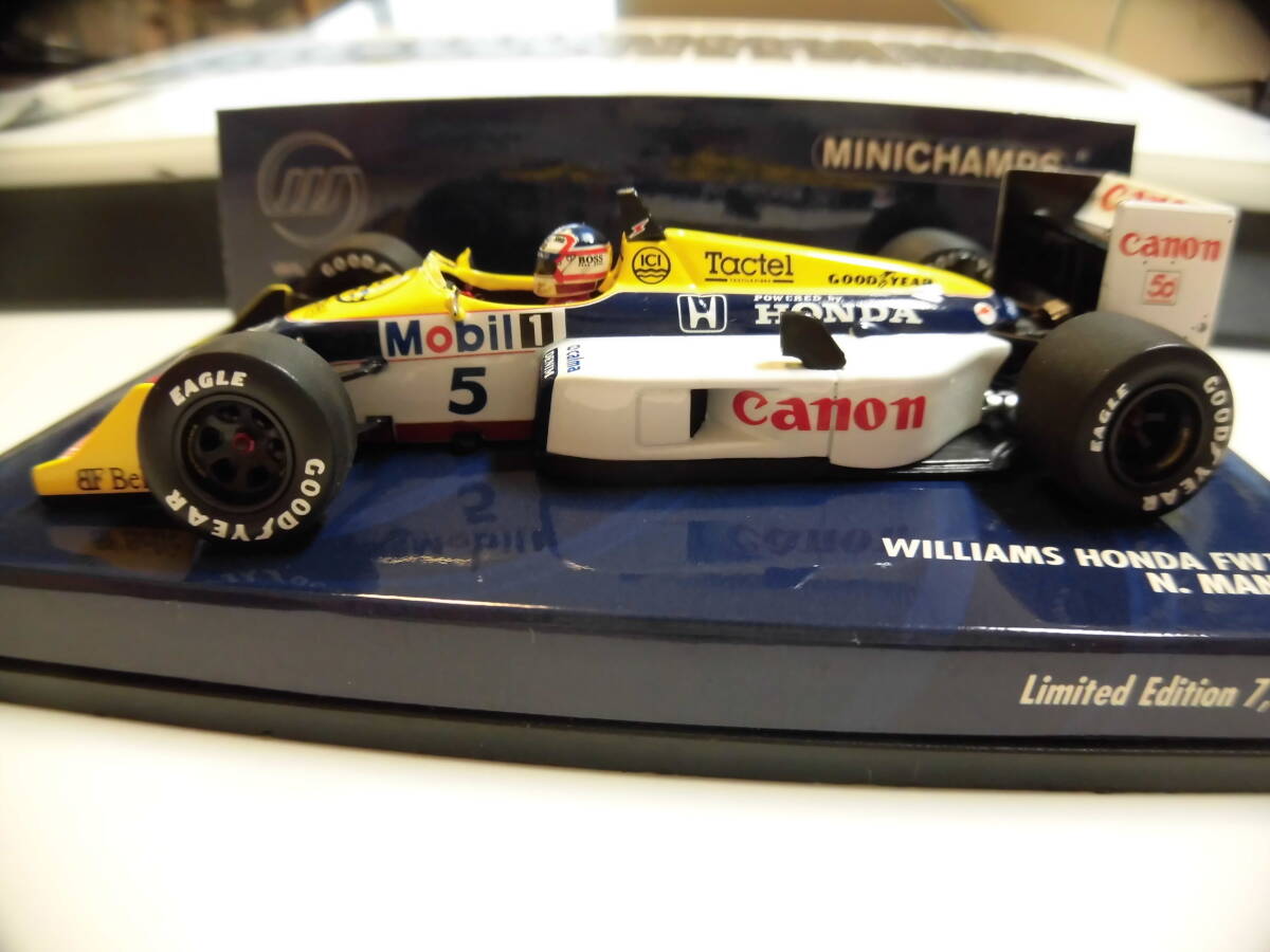 ウィリアムズ・ホンダFW11B　ナイジェル・マンセル　1987　【PMA　1/43　ミニチャンプス　F1ミニカー】　ウィリアムズFW11B_画像6