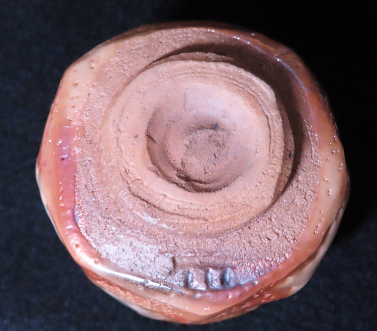 鈴木富雄　耀変金志野ぐい呑　山月庵　共箱／陶芸　志野焼　ぐい呑　酒器_画像8