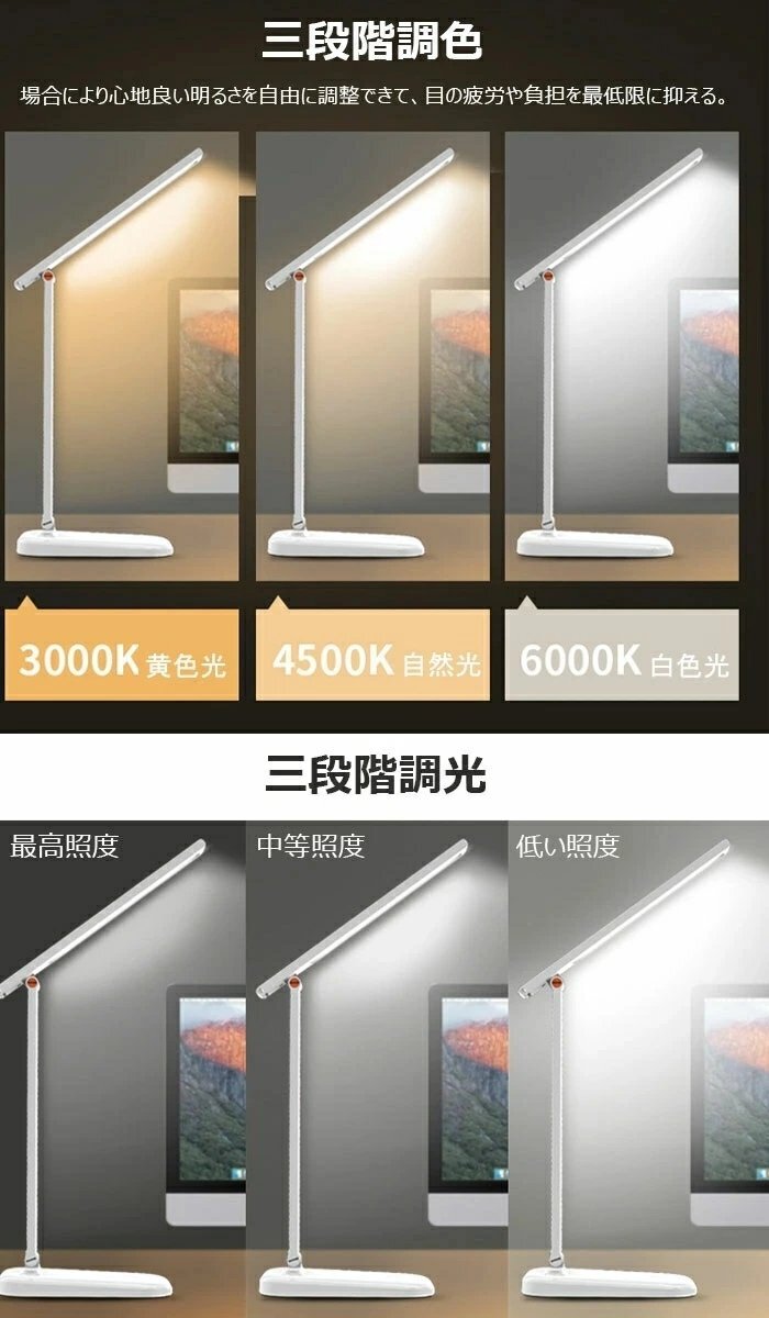 LEDデスクライト 電気スタンド ライトスタンド 卓上ライト ライト 明るい ledライト 目に優(yōu)しい USBポート 読書燈 省エネ テーブルスタンド